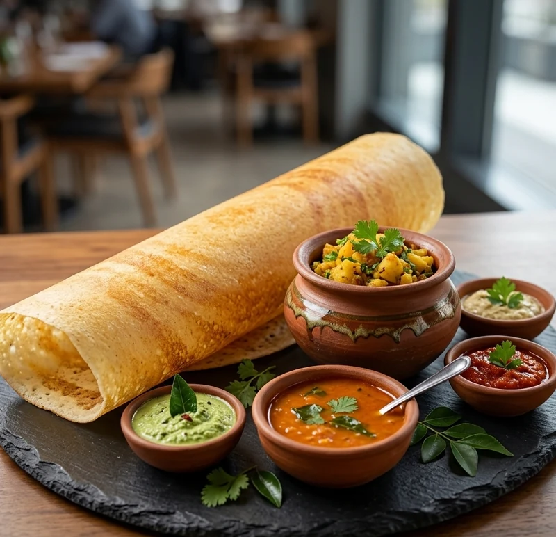Mud Pot Special Dosa at Virunthu, South Indian restaurant on 52 Street SE, Calgary