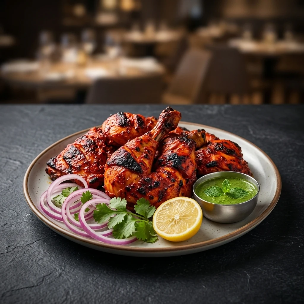Tandoori Chicken at Virunthu, South Indian restaurant on 52 Street SE, Calgary