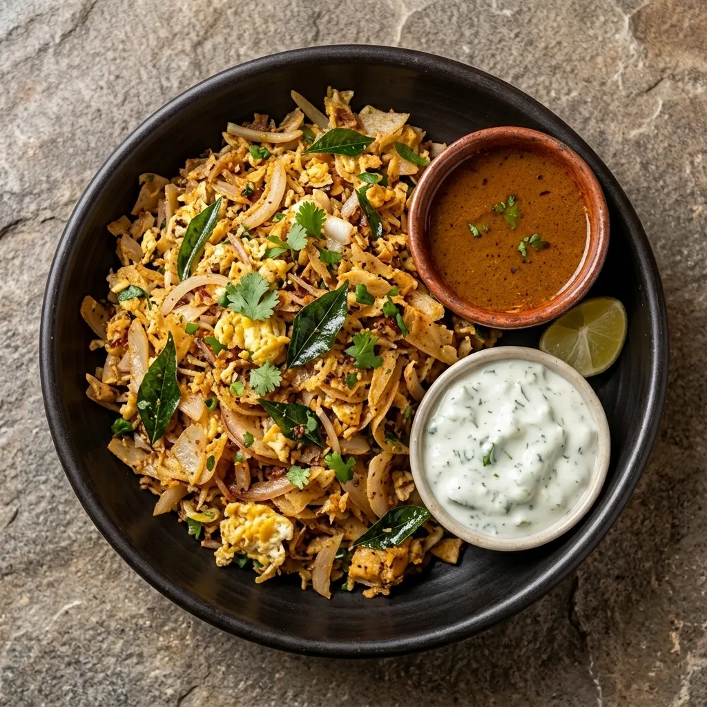 Kothu Parotta, Tamil-style street food at Virunthu, 175A 52 St SE, Calgary